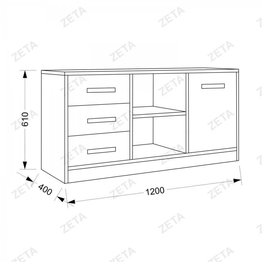 Тумба сервисная "КУЛ-1"