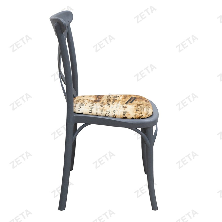 Стул пластиковый "Кантри" серый (с мягким элементом)