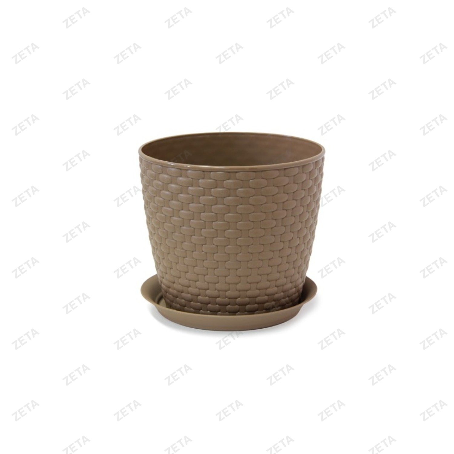 Кашпо 3 л. 180 мм. с поддоном "Ротанг" М 3082 - изображение 1