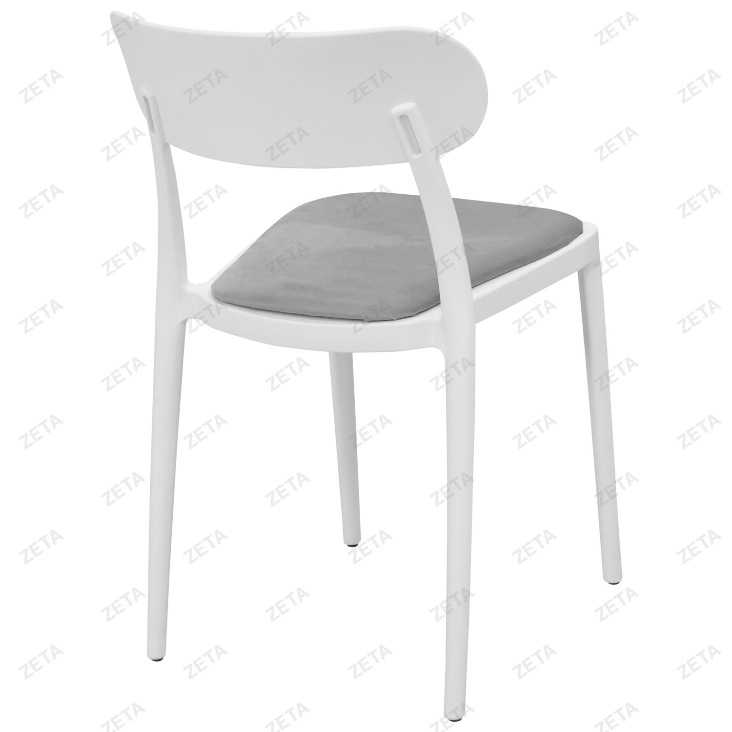 Стул пластиковый "Микки" с мягким элементом (белый)