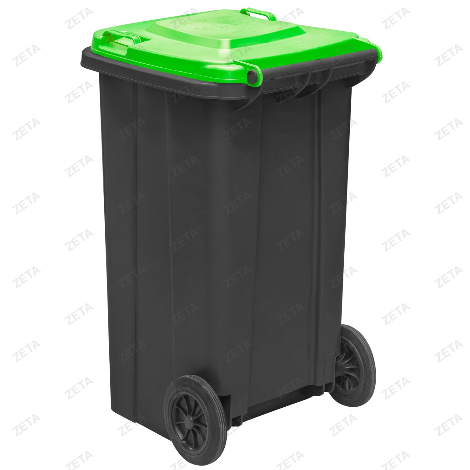 Мусорный бак с крышкой на колёсах, комбинированный (140 л.)