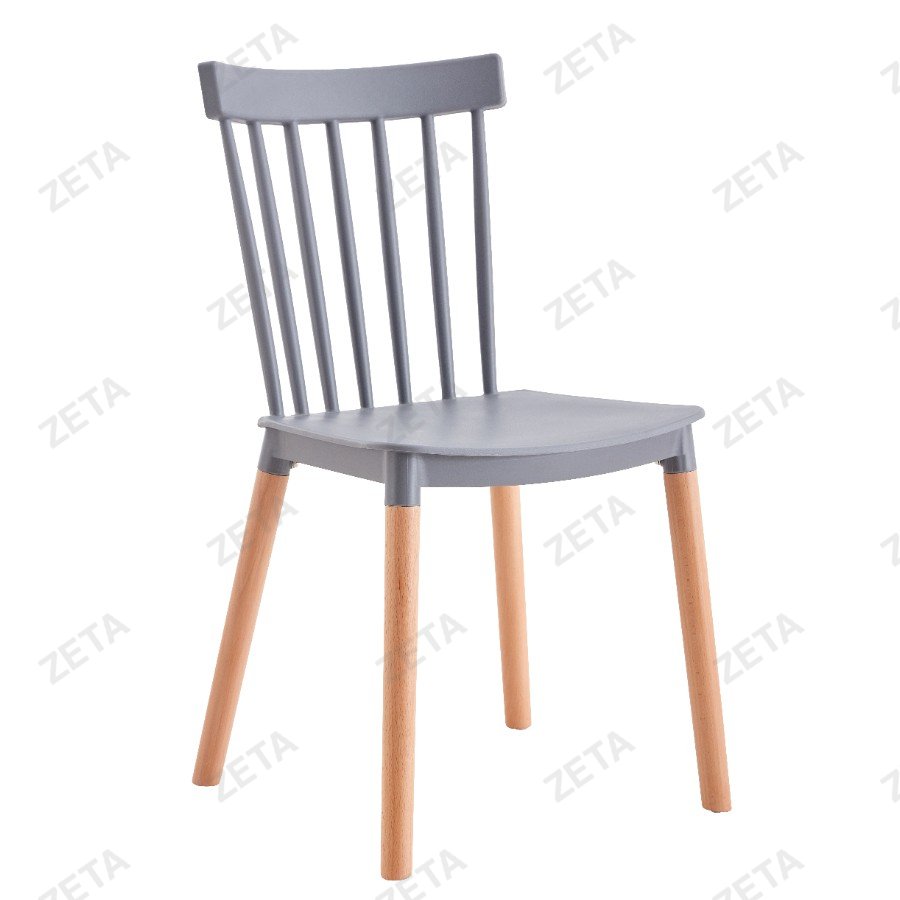 Стул пластиковый "C14" серый (ВИ)