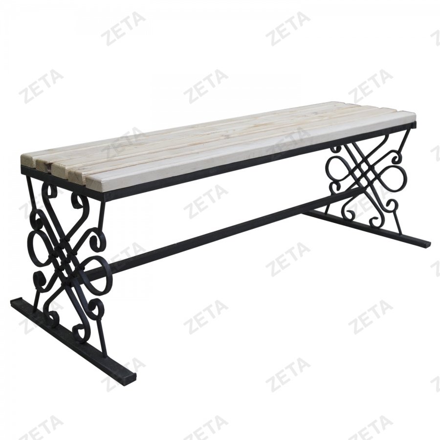 Скамья уличная без спинки кованная (5 брусьев) - изображение 1