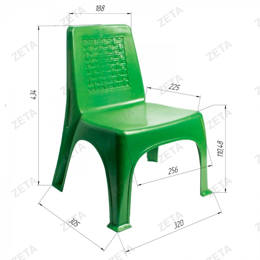 Стул детский со спинкой (цветной)