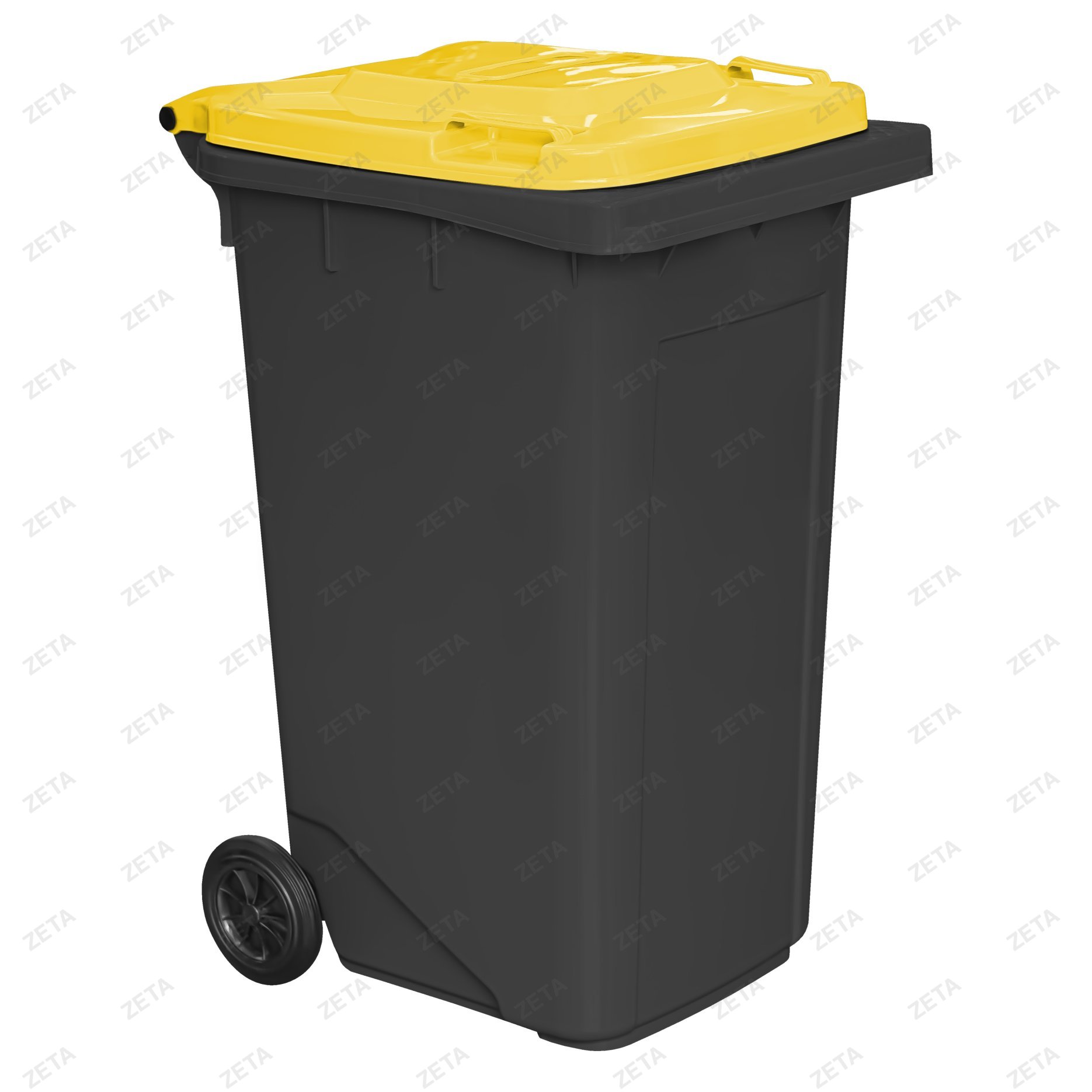 Бак мусорный 280 л. с крышкой, на колесах (комбинированный)