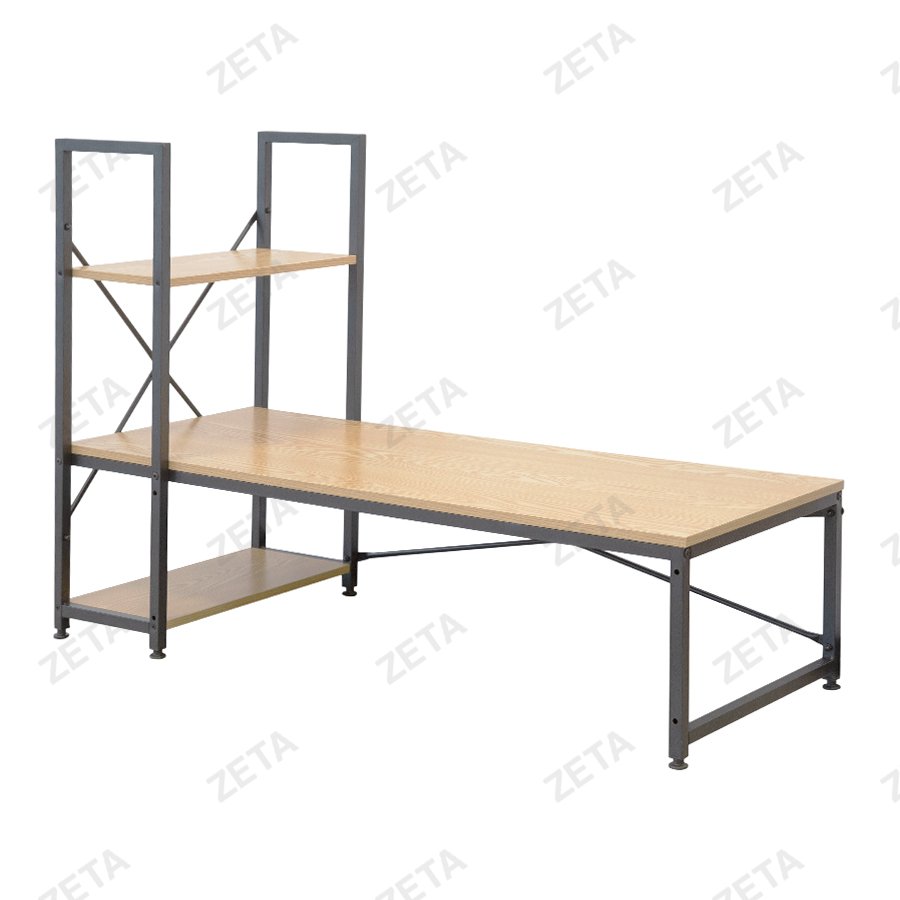 Cтол (120*48*84 см) №S02 (натуральный/чёрный) (ВИ) - изображение 1