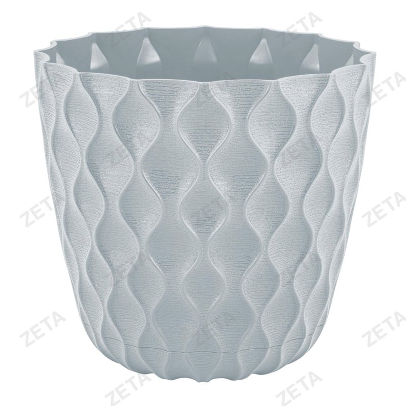 Горшок для цветов 1.4 л. диаметр 145 мм. InGreen "Wave" с дренажной сеткой, съемный поддон