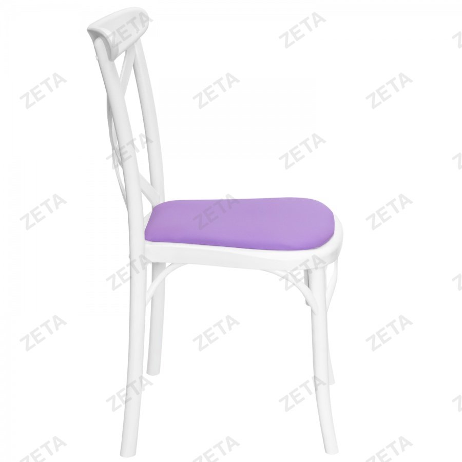 Стул пластиковый "Кантри" белый (с мягким элементом)