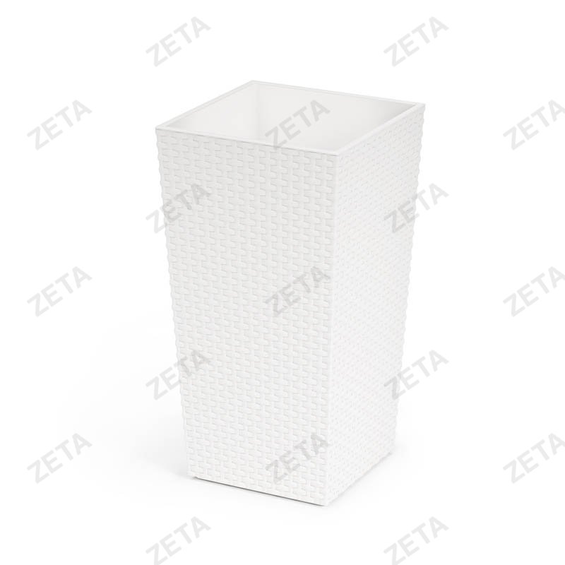 Кашпо напольное 285*270*515 мм. со вставкой "Ротанг"