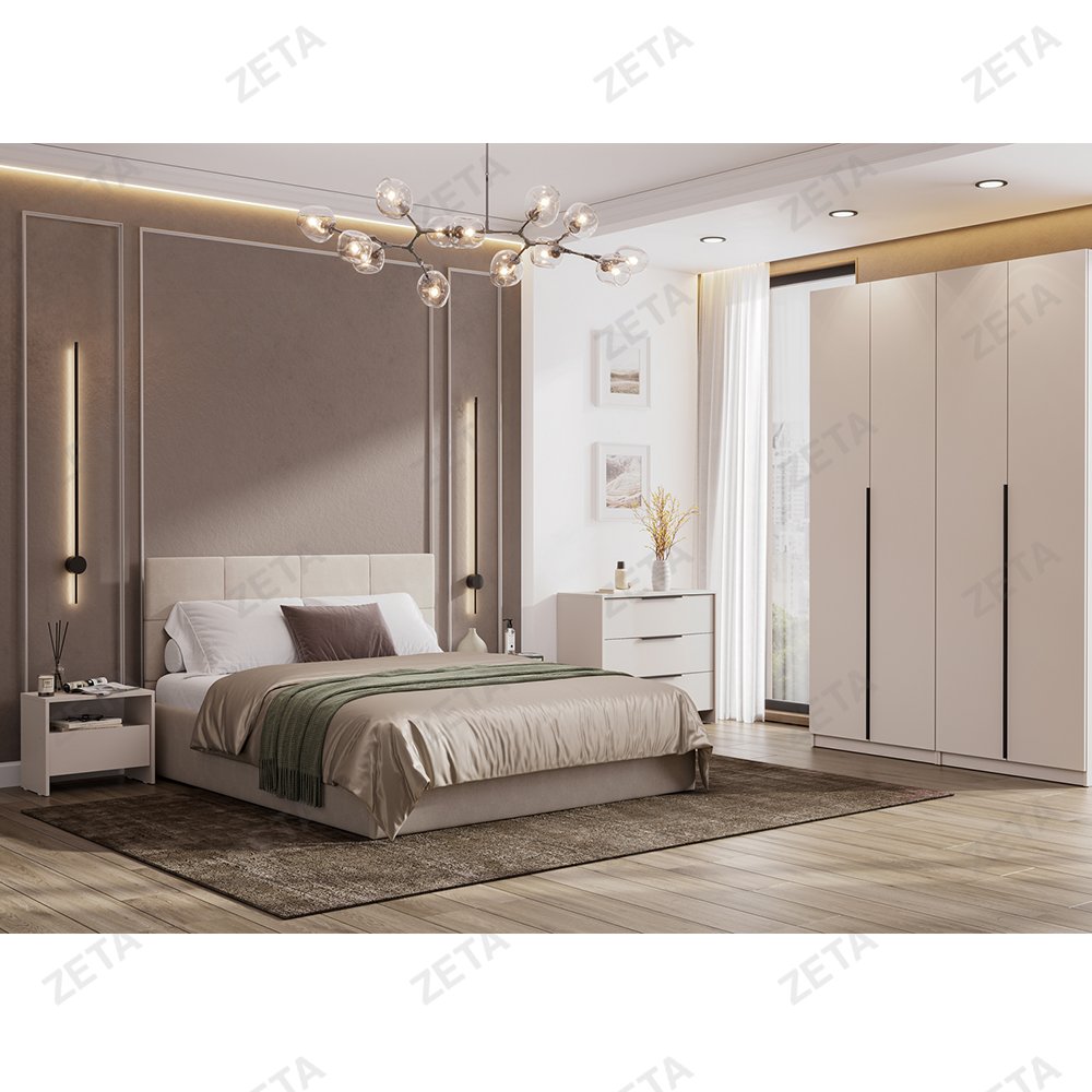 Кровать двойная №4 №00-00112032 (бежевый) (РФ) - изображение 4