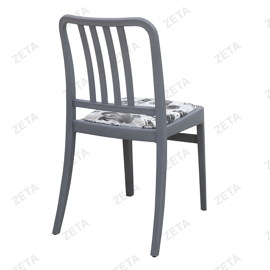 Стул пластиковый "Джеф" с мягким элементом (серый) - изображение 4