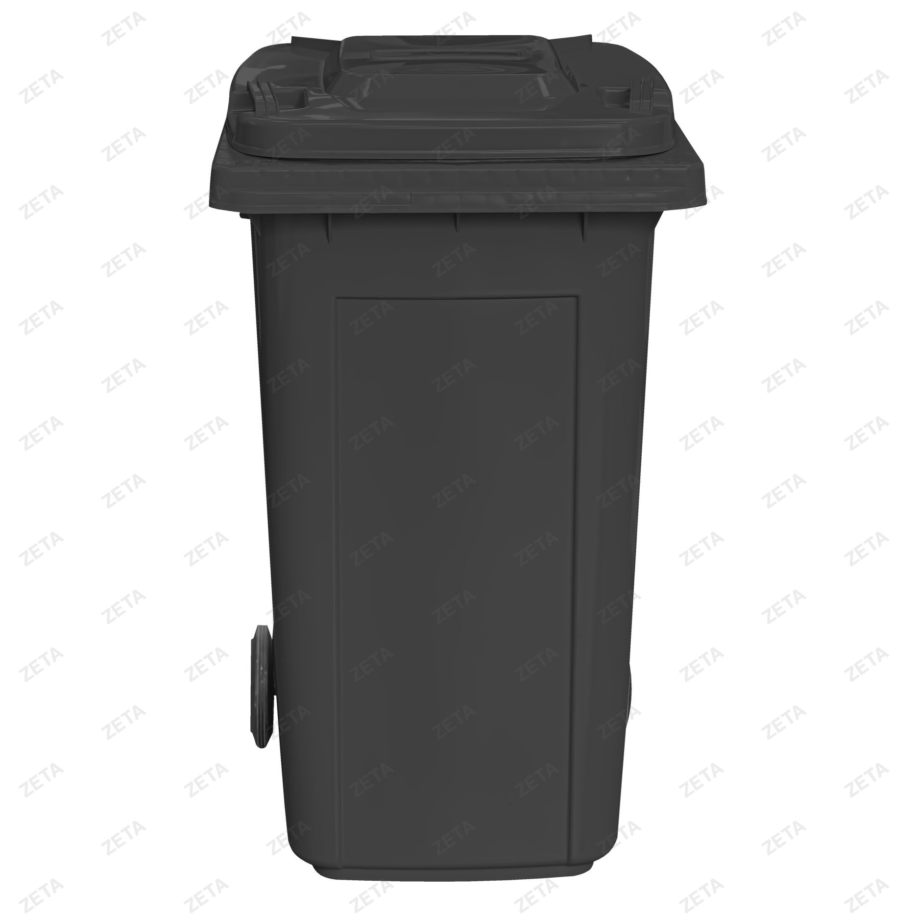 Бак мусорный 280 л. с крышкой, на колесах (чёрный)