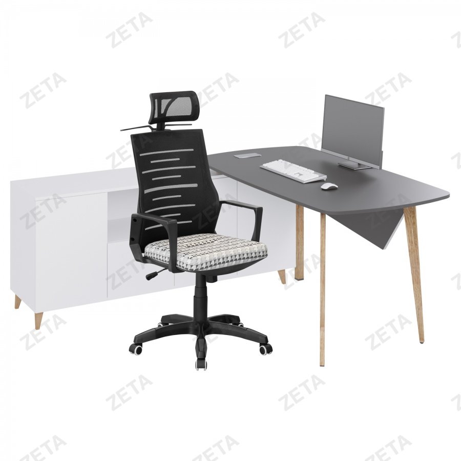 Стол с тумбой "Гарнет" (1500*800 мм.) овальная форма