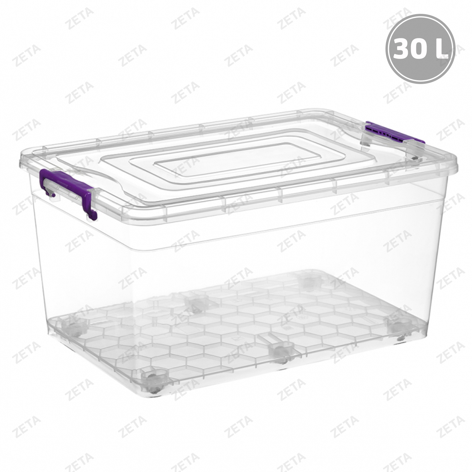 Контейнер с крышкой на колесах 30 л. №1142 07 - изображение 1