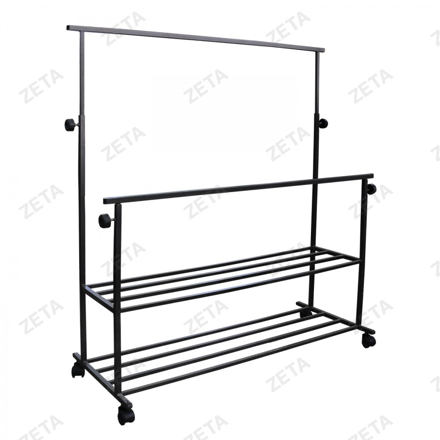 Вешалка гардеробная, двойная (с подставкой для обуви)