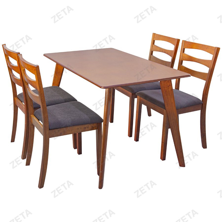 Комплект мебели "Feliz": стол + 4 стула (дуб/темно-коричневый) (Малайзия)
