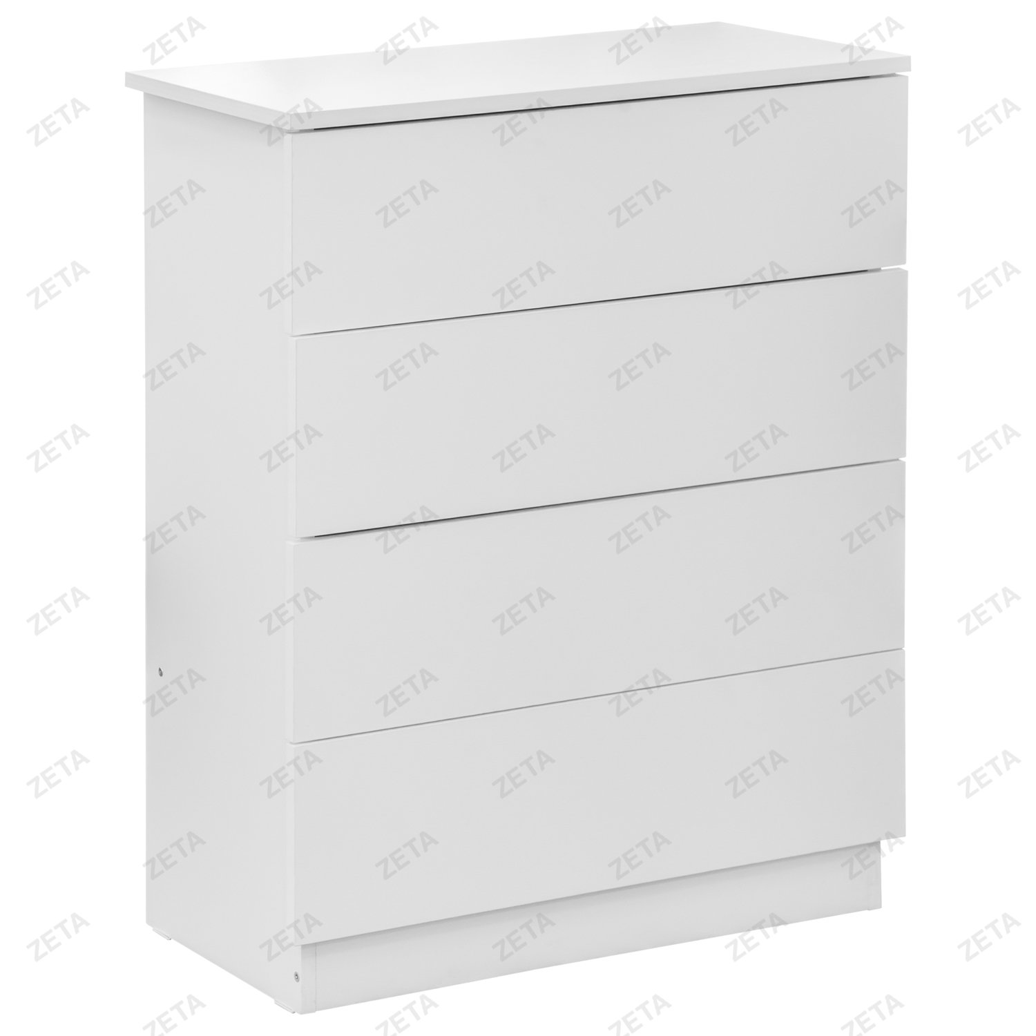 Комод "КМ 1 серия 2" 4 ящика (700*350*860 мм.) №00-00107045 (белый) - изображение 1