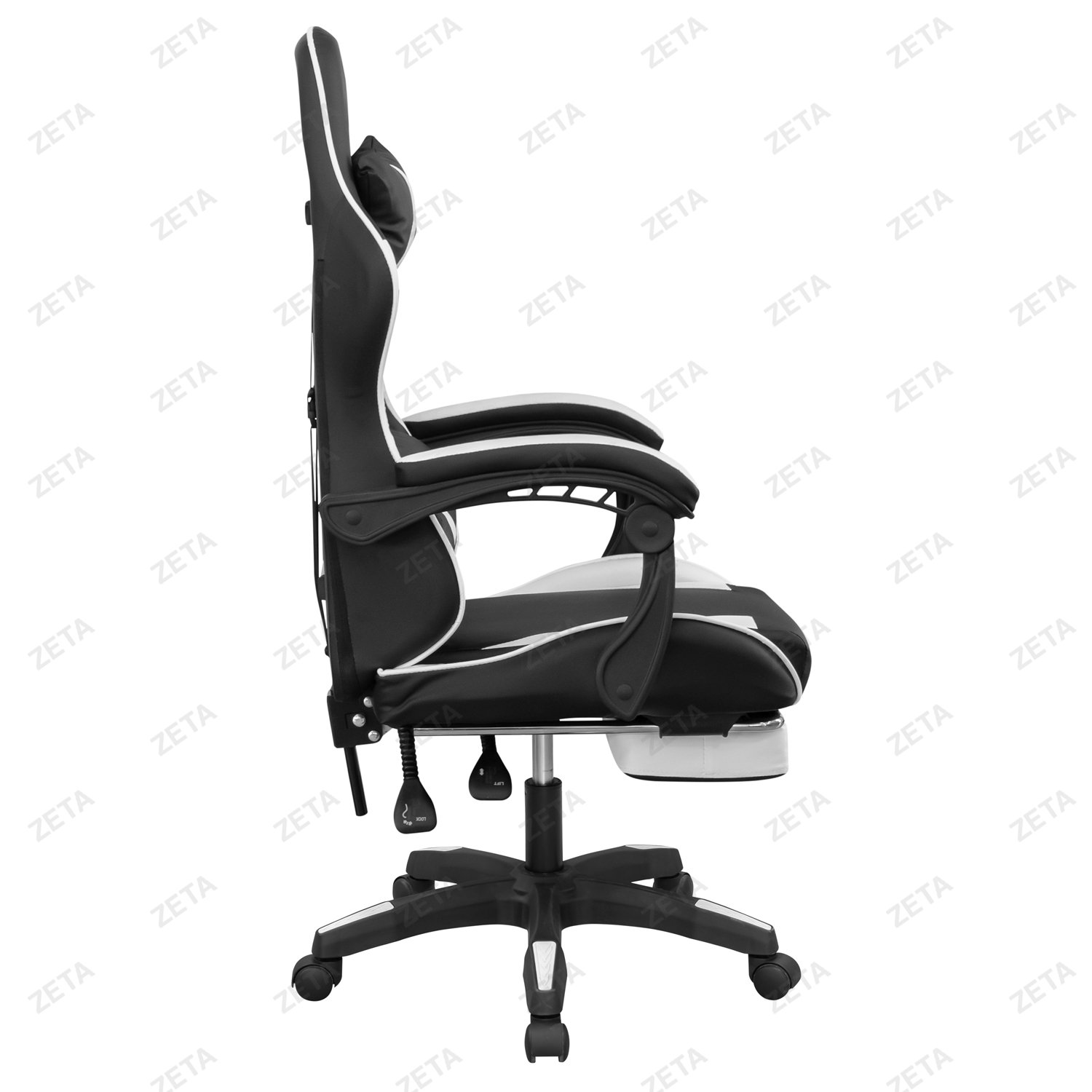 Кресло GM-202F (черный / белый) (ВИ)