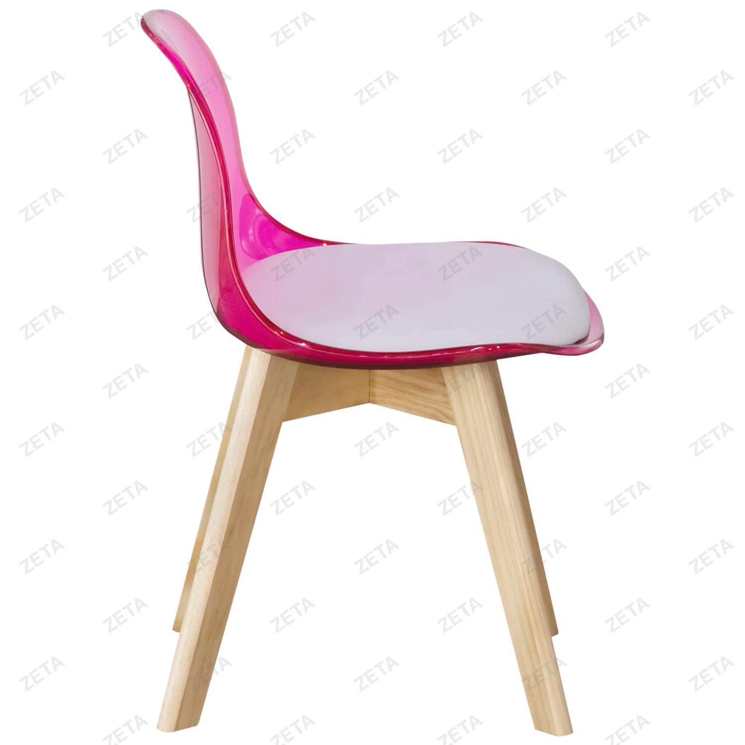 Стул пластиковый детский "S-0253CK" (красный прозрачный) (ВИ)