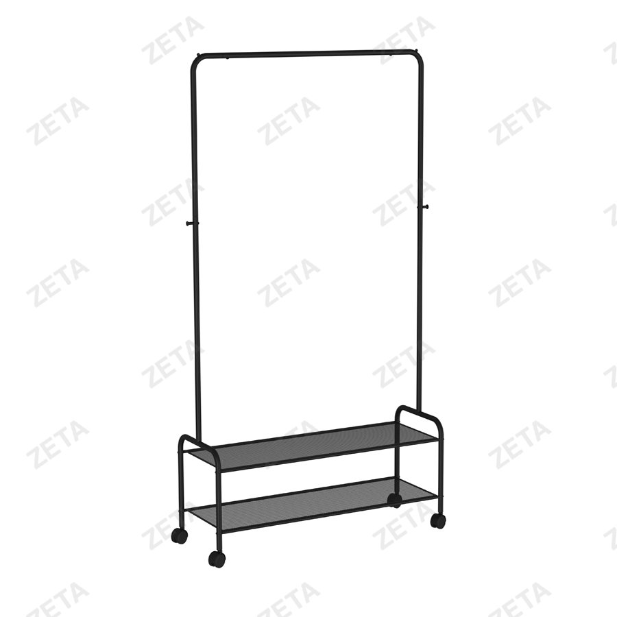 Вешалка гардеробная "Валенсия 22М" с 2 полками на колёсах