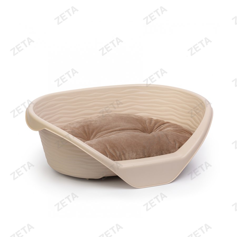 Лежак для кошек и собак пластиковый с подушкой - изображение 1