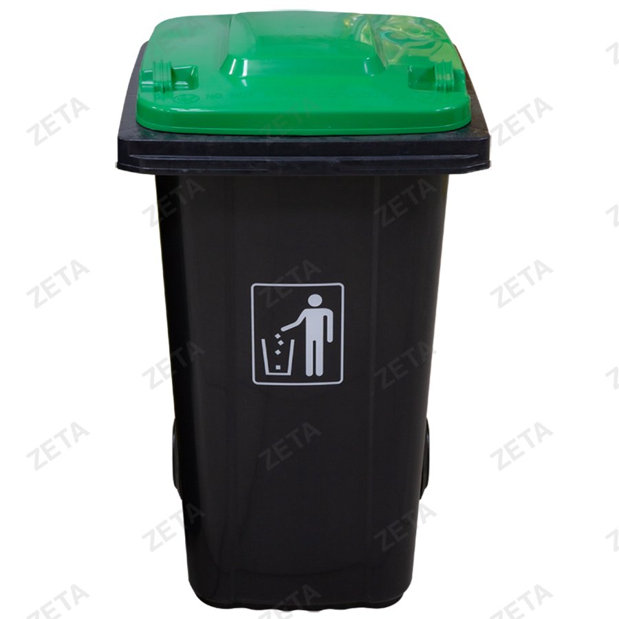 Бак мусорный с крышкой 240 л №LD-240AC (чёрный) (ВИ)