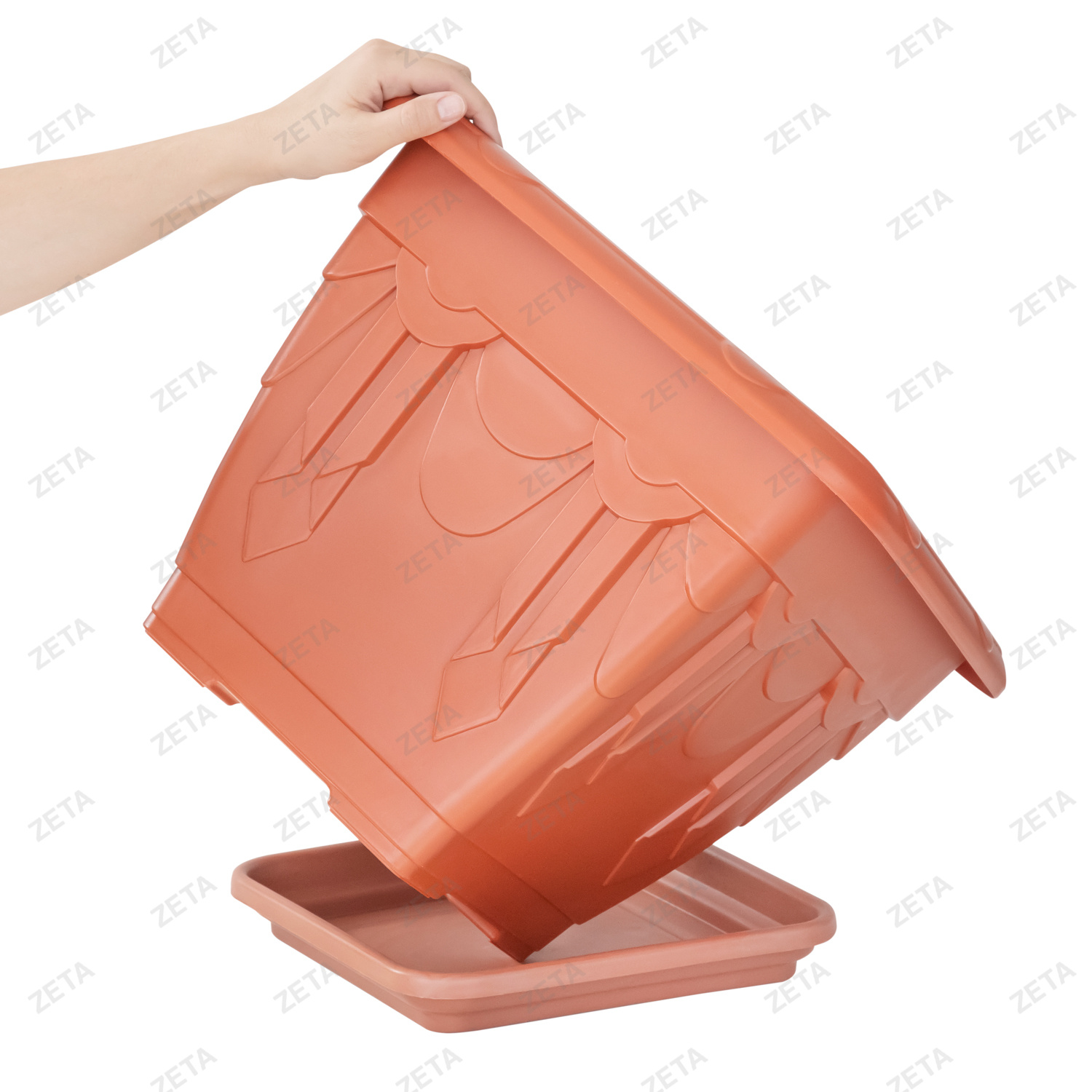 Горшок для цветов пластиковый №8 (коричневый)