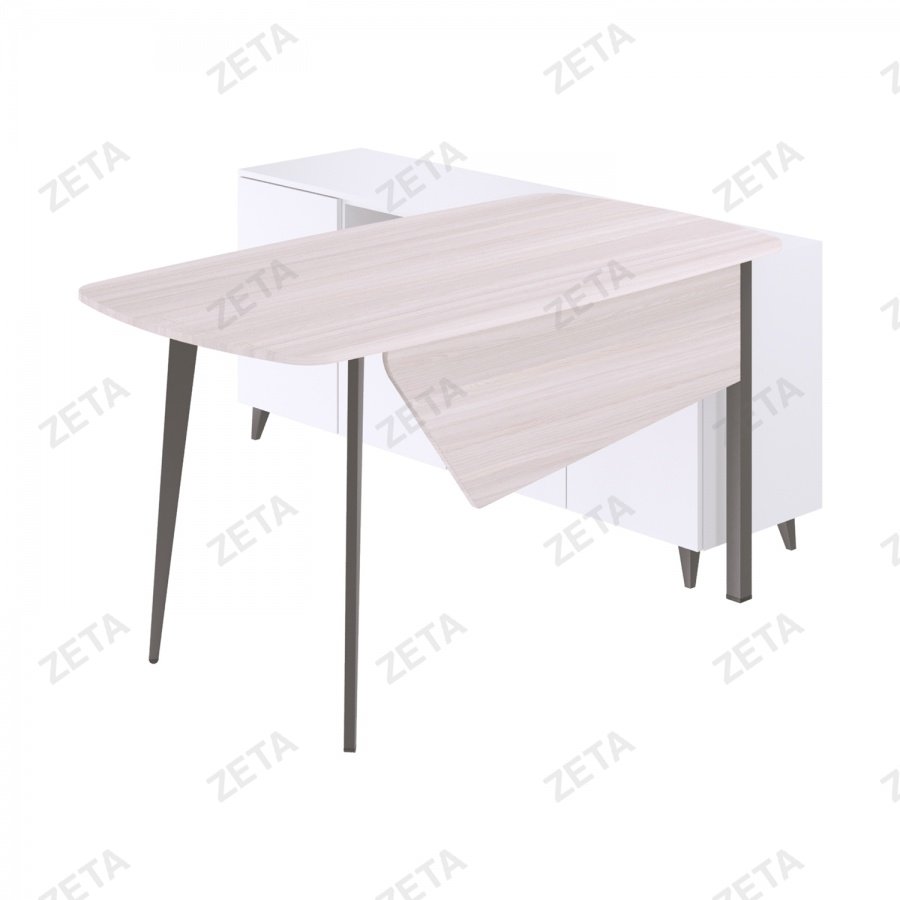 Стол с тумбой "Гарнет" (1500*800 мм.) овальная форма