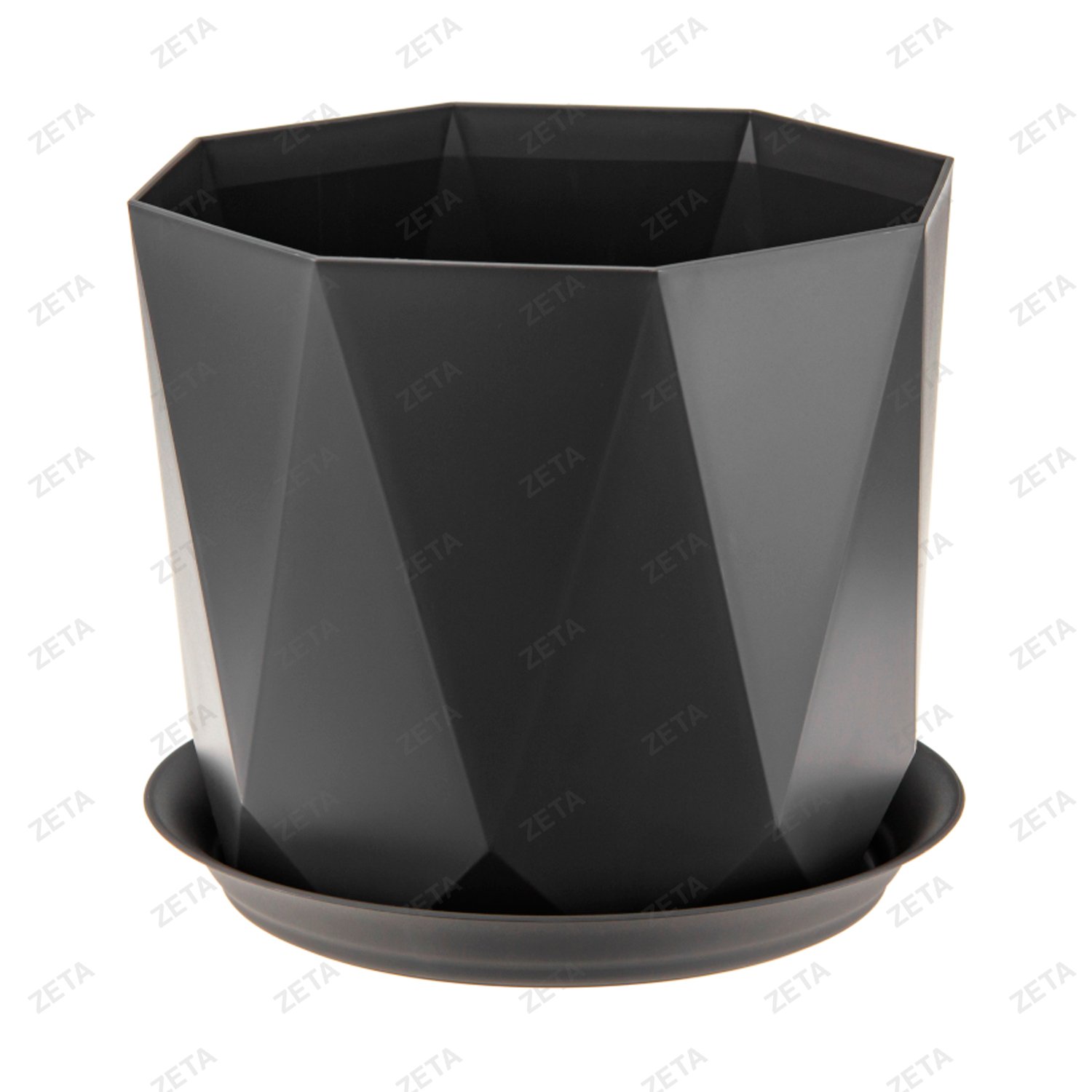 Кашпо 4,7 л. d220 мм. с поддоном "Призма" №М 3139