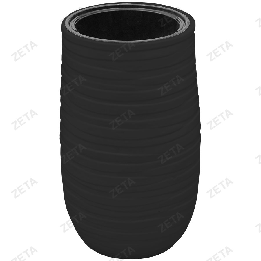 Кашпо для цветов "Лайн Б" чёрное - изображение 1