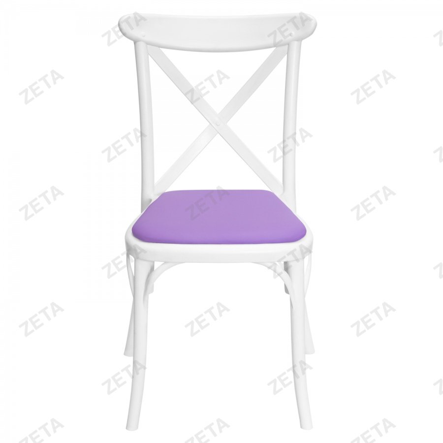 Стул пластиковый "Кантри" белый (с мягким элементом)