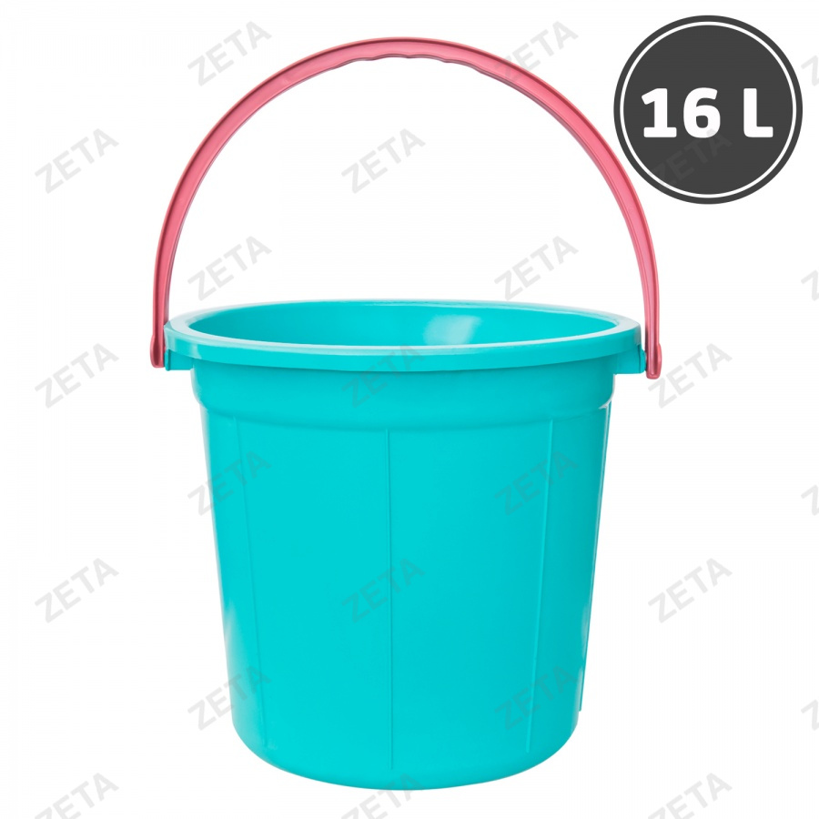 Ведро пластиковое, цветное (16 л.) - изображение 1