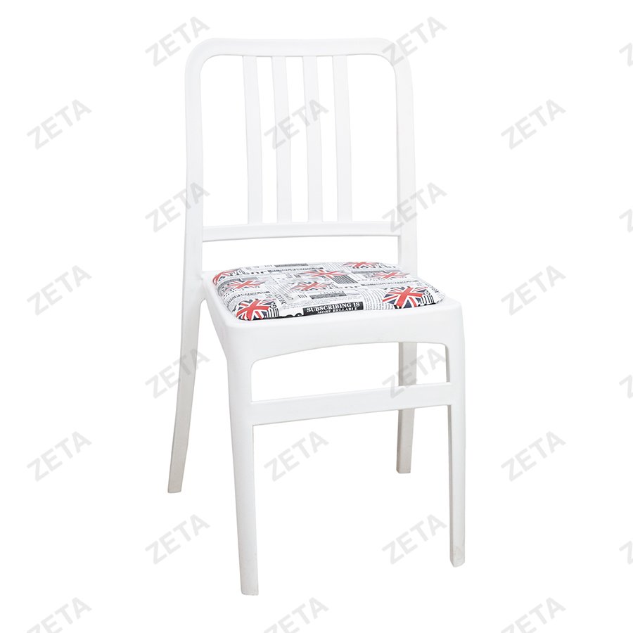 Стул пластиковый "Джеф" с мягким элементом (белый) - изображение 1