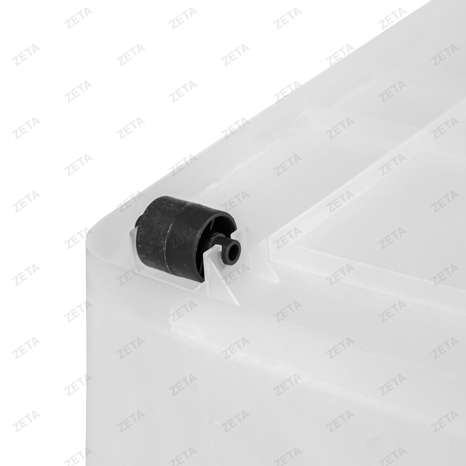 Контейнер пищевой прозрачный на колёсиках (53 л.) с крышкой