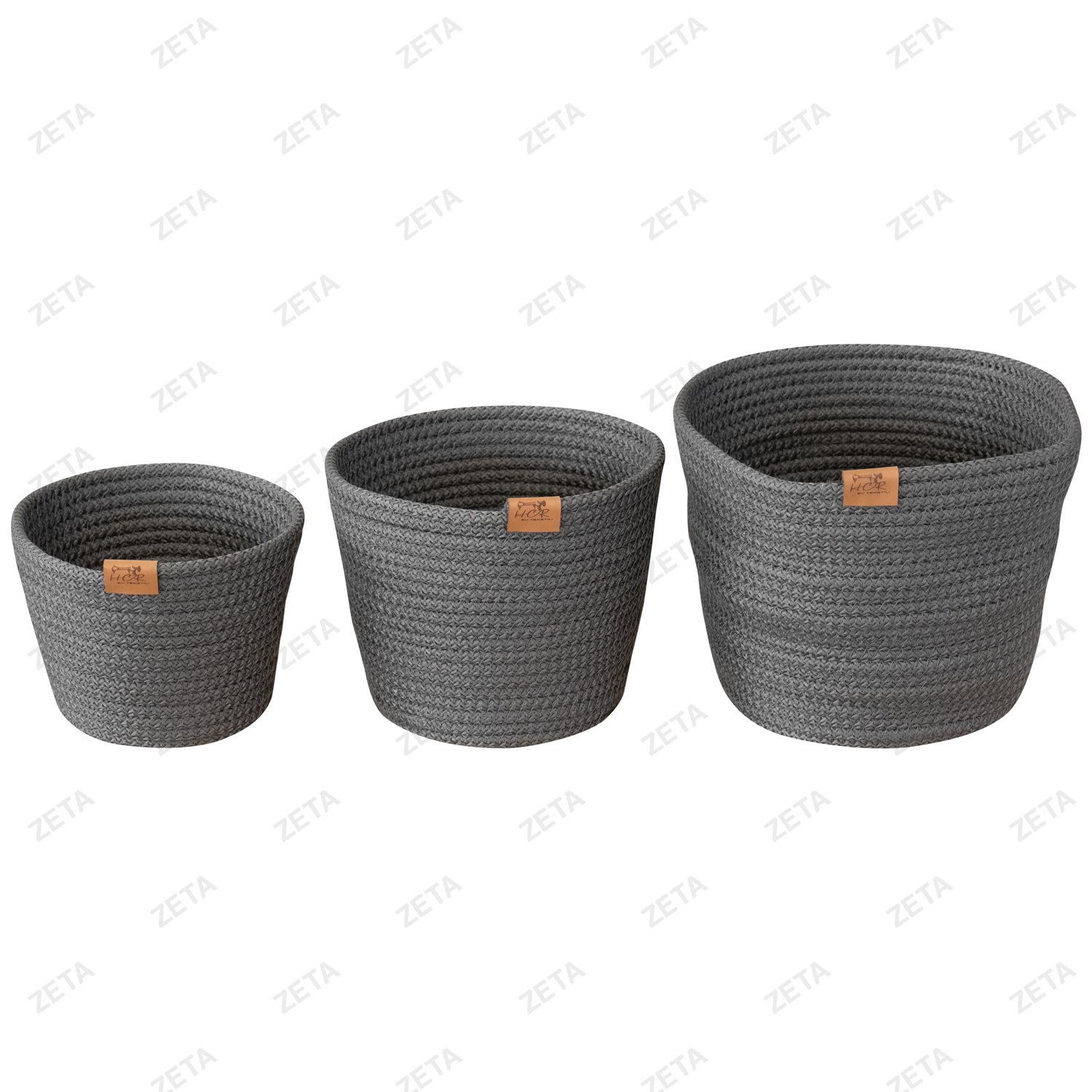 Набор декоративных вязаных вазонов 3 шт (Турция-Varol)