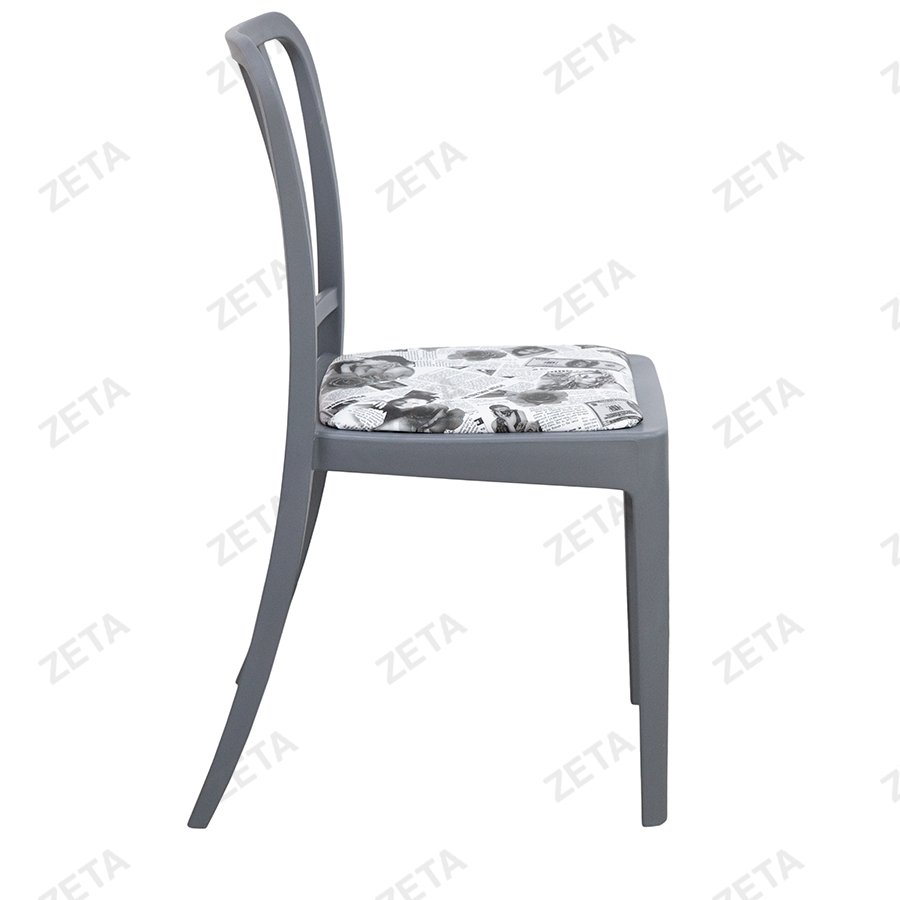 Стул пластиковый "Джеф" с мягким элементом (серый) - изображение 3