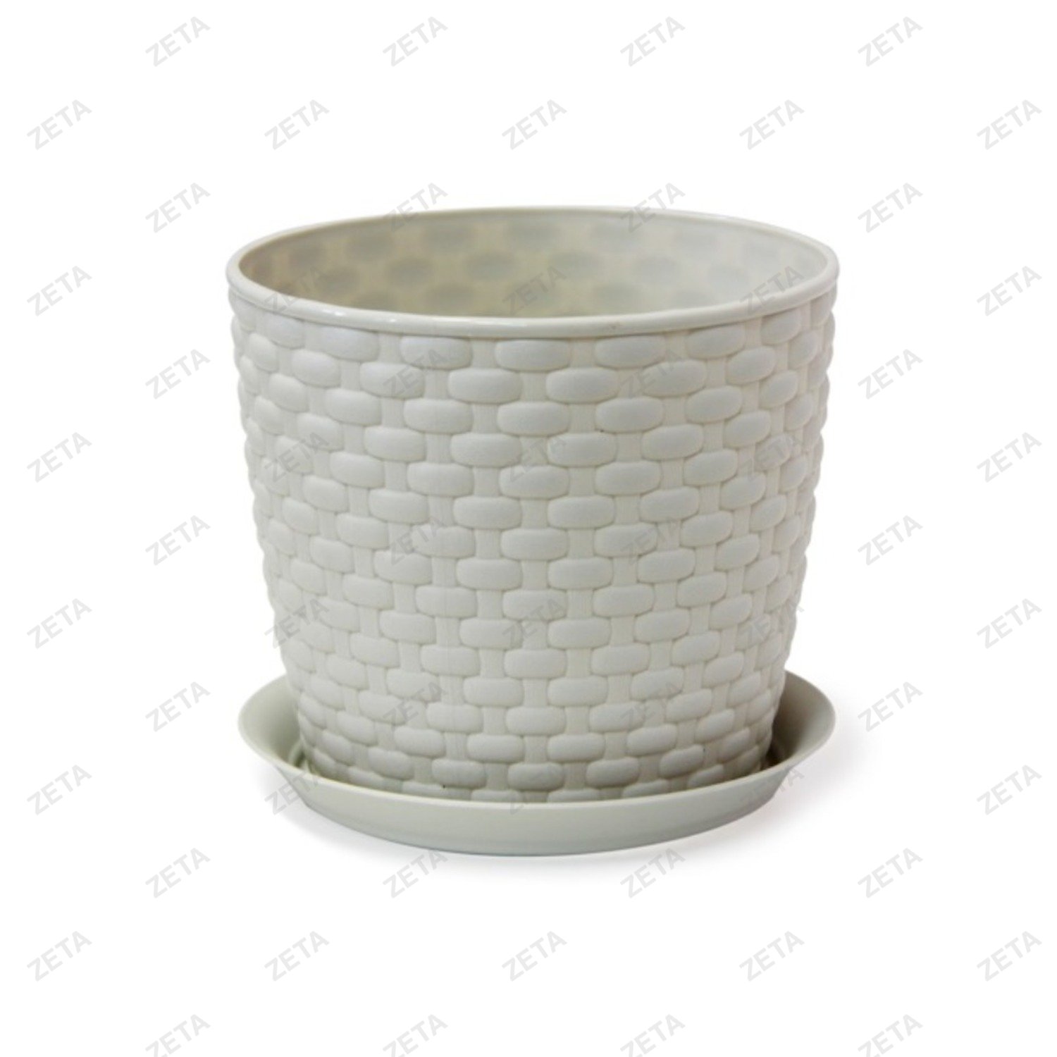 Кашпо 2 л. 155 мм. с поддоном "Ротанг" М 3081