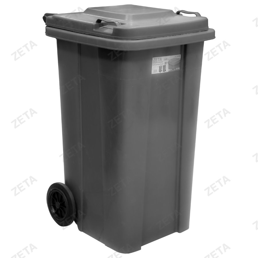 Мусорный бак с крышкой на колёсах, цветной (140 л.) - изображение 1