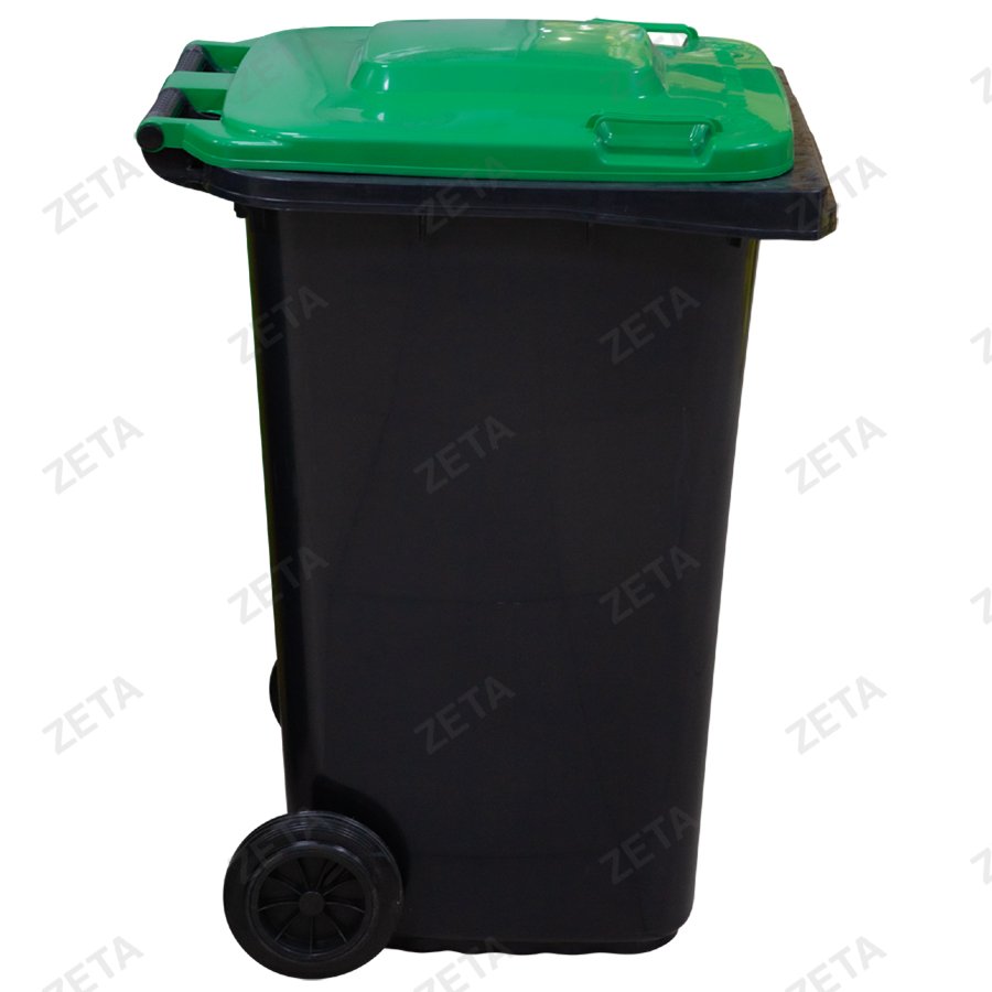 Бак мусорный с крышкой 240 л №LD-240AC (чёрный) (ВИ)