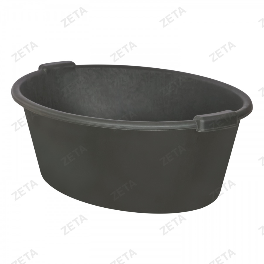 Таз пластиковый, чёрный "Флора" (40 л.)