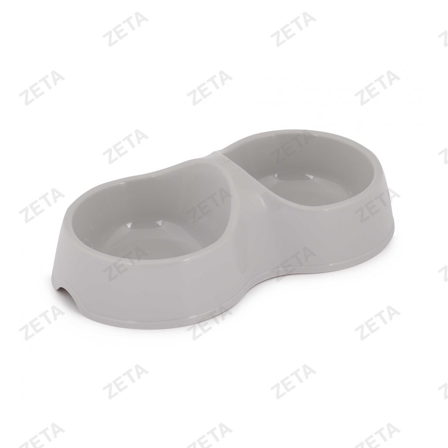 Миска для кошек 200 мл. двойная "Мур-мяу"