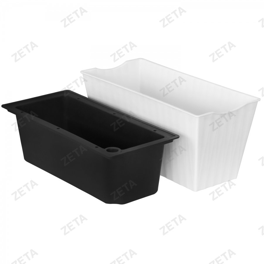 Кашпо для цветов "Блум" белое (среднее)