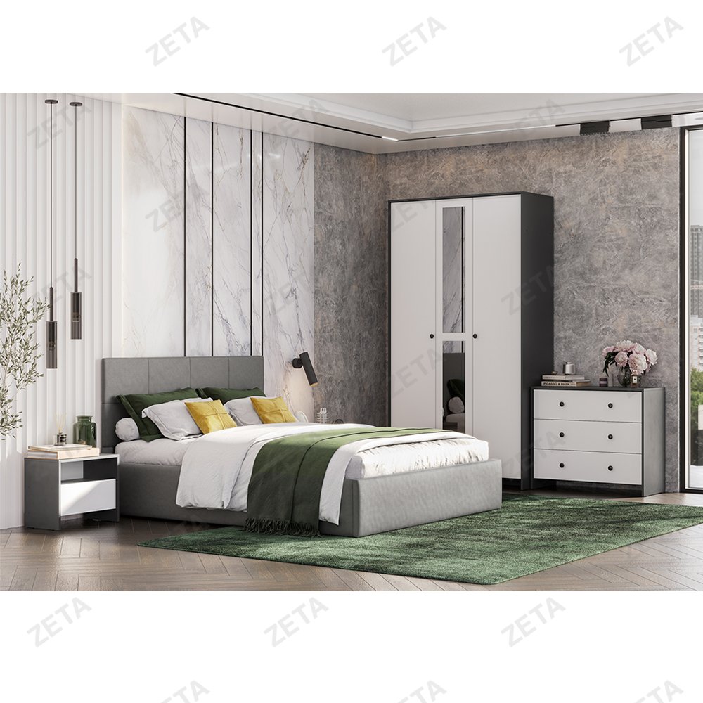 Кровать двойная №4 №00-00112031 (серый) (РФ) - изображение 4