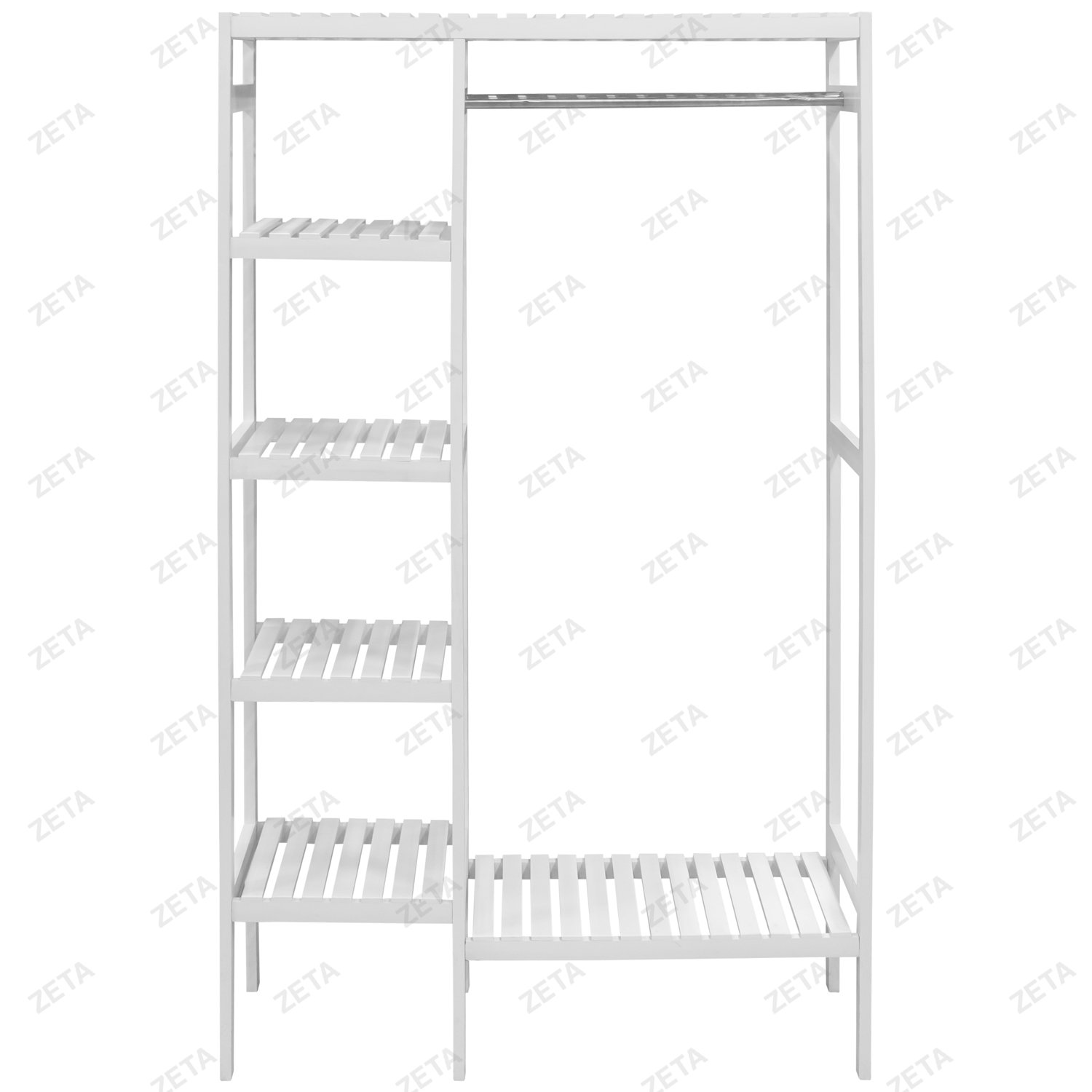 Стеллаж деревянный 2B (белый) (Вьетнам)