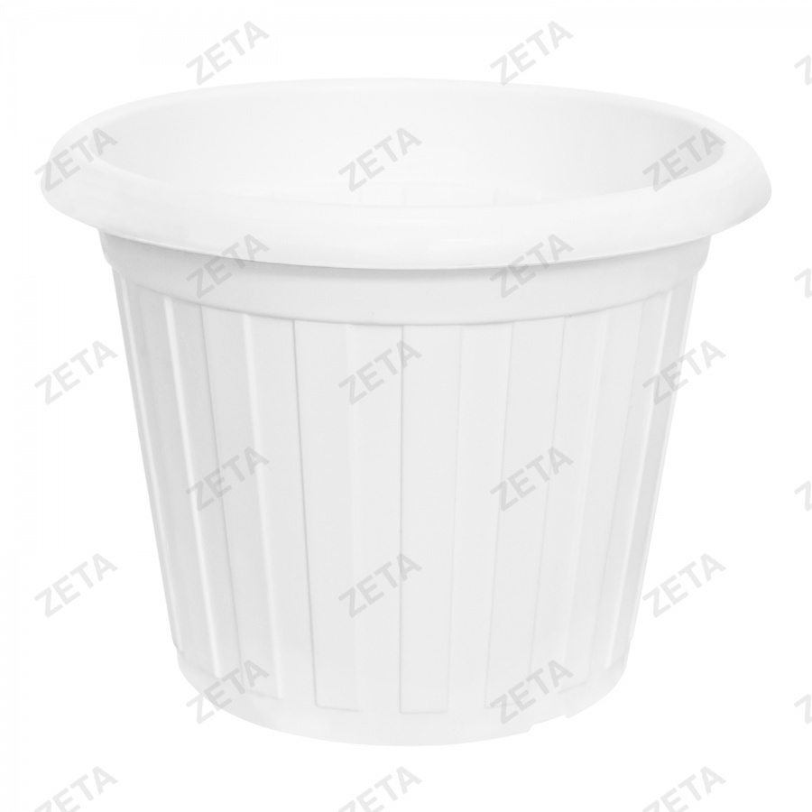 Горшок для цветов, белый "С" (d245)