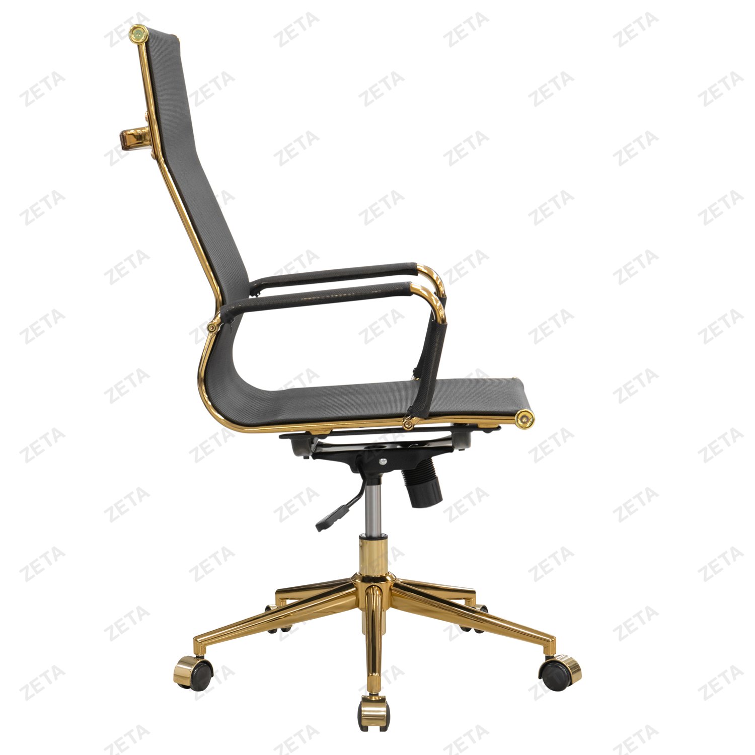 Кресло №572-H(G) золотой каркас (черный) (ВИ)