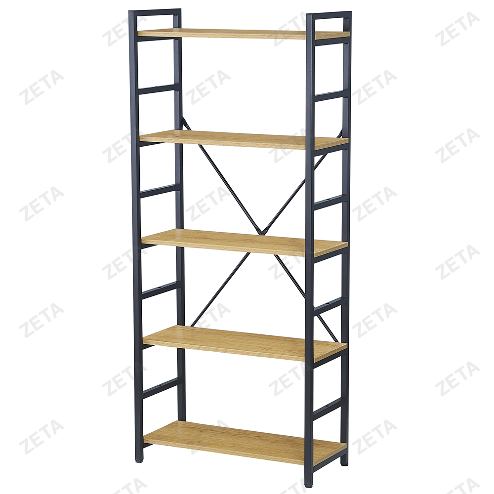 Стеллаж WB-26 (натуральный/черный) (ВИ)
