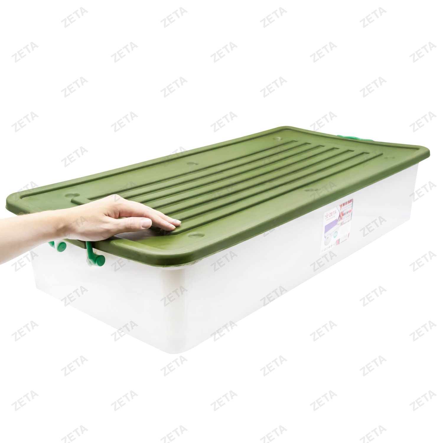 Контейнер 32 л пищ. с крышкой цвет. (на колесиках) м/п