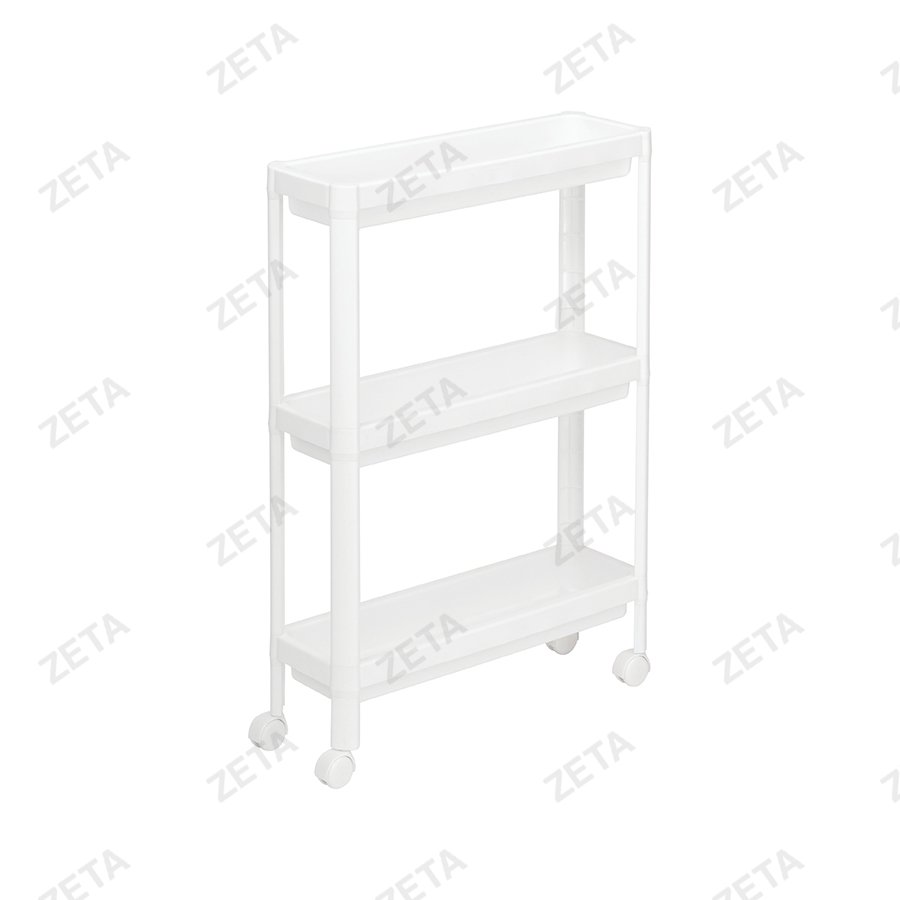 Этажерка узкая на колесах 3 секции