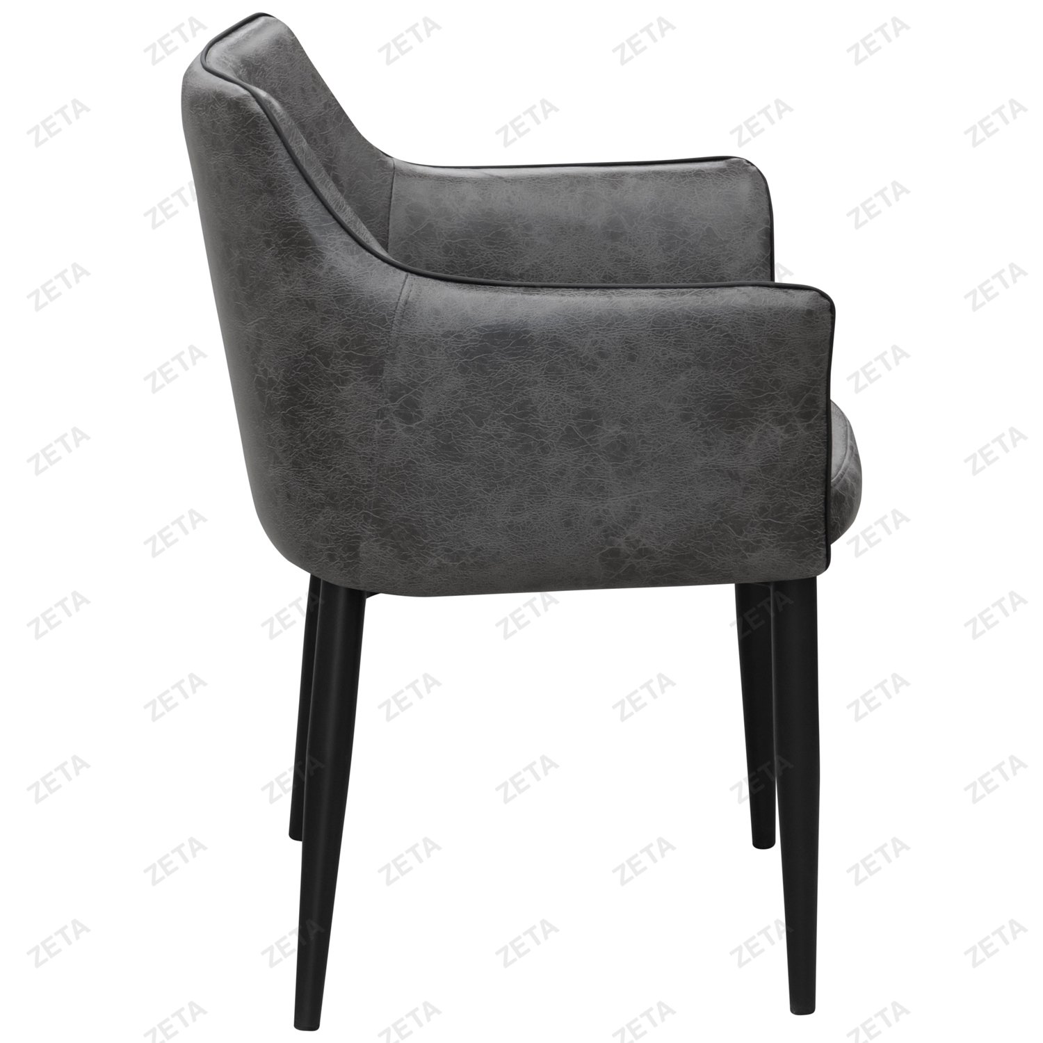 Стул DC-550 "Techno Fabric M69-1414" с черным кантом (темно-серый) (ВИ)